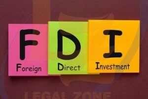 Foreign Direct Investment (FDI) written on color notes. Acronym concept.