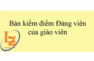 Bản Kiểm điểm đảng viên giáo viên